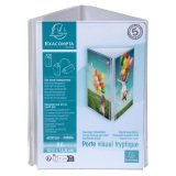 Porte-visuel exacompta triptyque acrylique a6        vertical coloris cristal