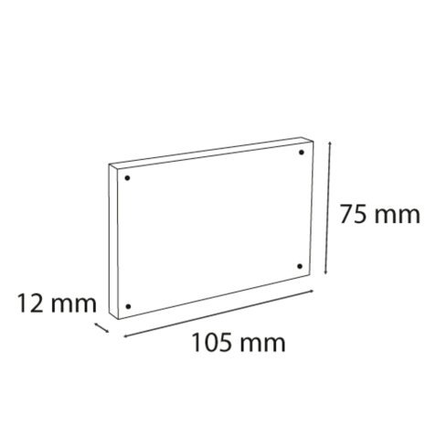 Lot de 3 porte-visuels avec fermeture magnétique A7 - Cristal