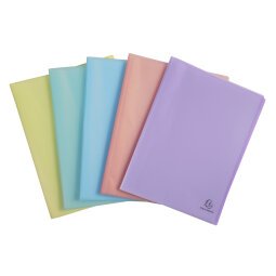 Display book Chrom. Pastel A4 20 pockets - Assorted colours