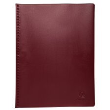 Exacompta Vega Opaque PVC Display Book, A4, 30 pockets - Burgundy