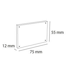 Lot de 3 porte-visuels avec fermeture magnétique A8 - Cristal