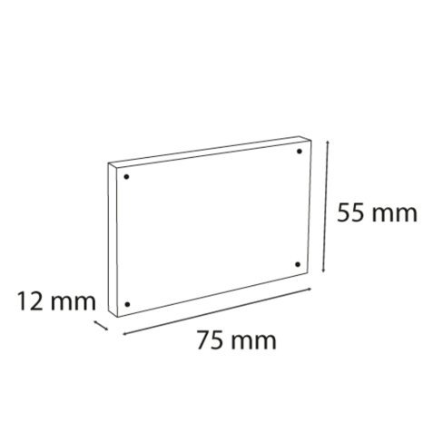 Lot de 3 porte-visuels avec fermeture magnétique A8 - Cristal