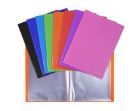Protège-documents en polypropylène 5/10e OPAK pochettes Cristal 100 vues - A4 - Couleurs assorties