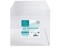 Urna con tapa + cierre fácil - 21 x 21 x 21 cm - 210x210x210 mm - Cristal