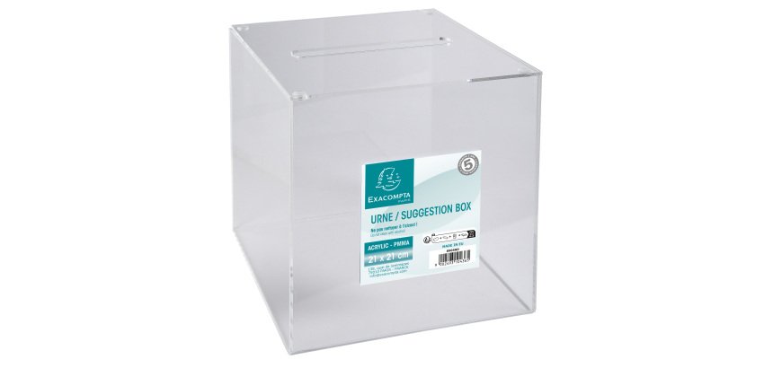 Urne transparente 21 X 21 cm