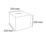 Urne, en acrylique, fermable à clé, transparent