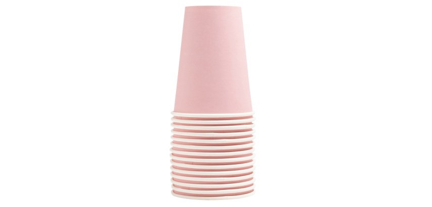 Gobelet en carton, 0,2 l, rose