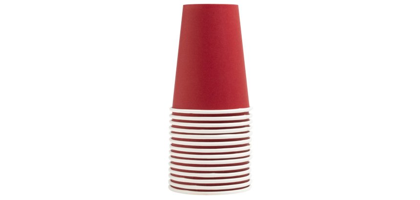 Gobelet en carton, 0,2 l, rouge