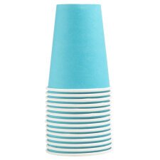 15 Gobelets en carton, 20 cl - Turquoise