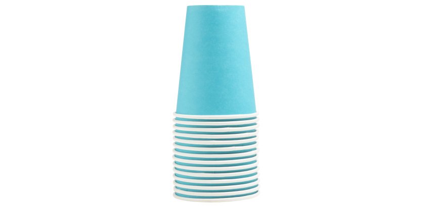 Gobelet en carton, 0,2 l, bleu turquoise