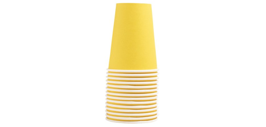 Gobelet en carton, 0,2 l, jaune