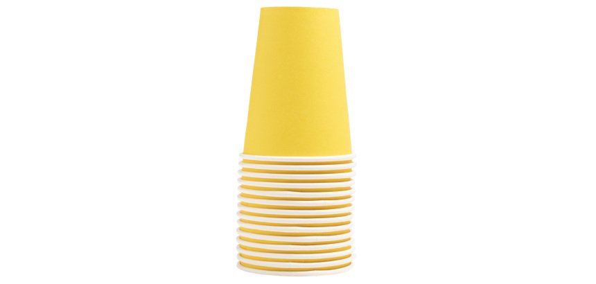 Gobelet en carton, 0,2 l, jaune
