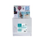 Urna con tapa + cierre llave - 21x21x36,5 cm - 210x210x365 mm - Cristal