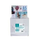 Urna con tapa + cierre llave - 21x21x36,5 cm - 210x210x365 mm - Cristal