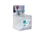 Urne transparente 21 X 21 cm avec porte-visuel et serrure