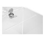 Urne transparente 21 X 21 cm avec porte-visuel et serrure