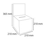 Urne transparente 21 X 21 cm avec porte-visuel et serrure