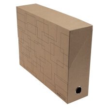 Eterneco Transfer Box 90mm spine - Brown geometrical design