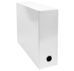 Exacompta, Transferbox aus Karton, Rückenbreite 90mm, 25,5x34x9 cm für DIN A4, Iderama - Weiß