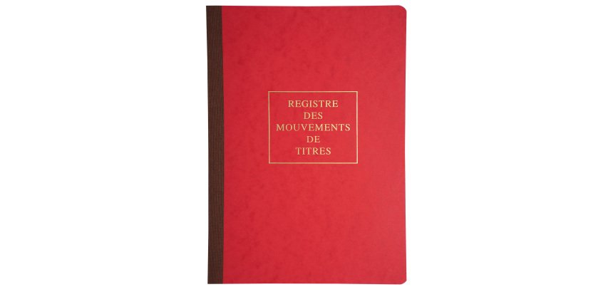 Registre piqûre des mouvements de titres Exacompta - 29,7 X 21 cm - 40 pages