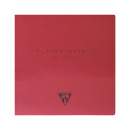 Flying Spirit carnet cousu 50F 15,5x15,5cm 90g - Rouge