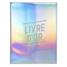 Livre d'or 100 pages tranche argent - Format 27x22cm - GLOSSY - Visuel