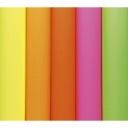 PAPIER AFFICHE FLUO, Paquet de 25 feuilles 90g/m² au format 60x80cm