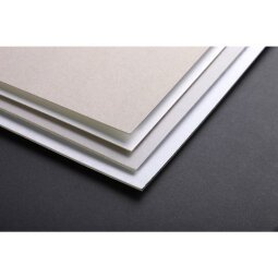 Carton Mi-fin 1,8mm 10F 50x65cm 1200g - Blanc et gris