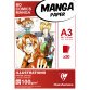 Manga Illustrations bloc collé 50F A3 100g