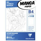 Manga Storyboard bloc collé 100F B4 55g grille 6 cases