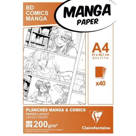 Manga Multi-techniques étui 40F A4 200g