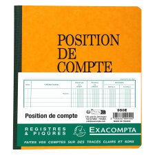 Piqûre position de compte 21x19cm 80 pages - Couleurs assorties