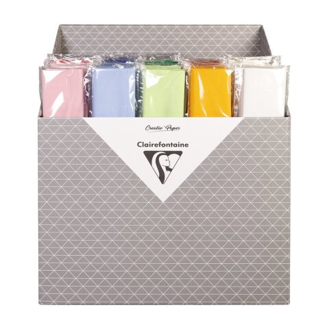 PAPIER CRÉPON, Sachet de 1 feuille pliée 75% au format 2,50x0,50m - Assortiment