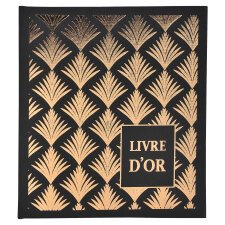 Livre d'or 140 pages tranche or - Format 21x19cm - PALMYRE