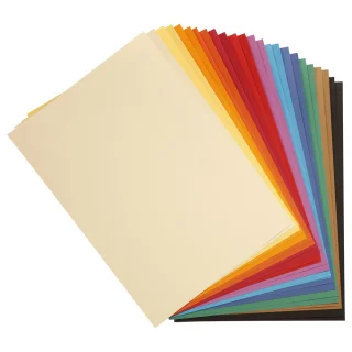 CANSON - Pochette 12 feuilles de papier création A4 - 150g/m² couleurs  claires assorties