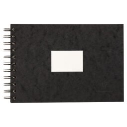 Carnet de Voyage aquarelle spiralé 20F A5 300g - Noir