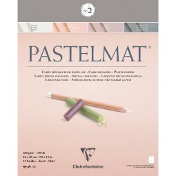 Pastelmat bloc collé 12F 24x30cm 360g