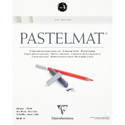 Pastelmat bloc collé 12F 24x30cm 360g