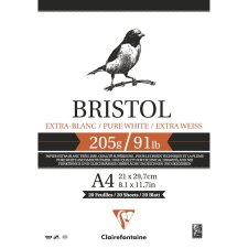 Bristol bloc collé 20F A4 205g