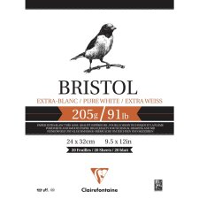 Bristol bloc collé 20F 24x32cm 205g