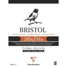 Bristol bloc collé 20F 27x36cm 205g