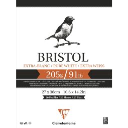 Bristol bloc collé 20F 27x36cm 205g