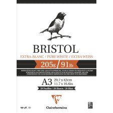 Bristol bloc collé 20F A3 205g