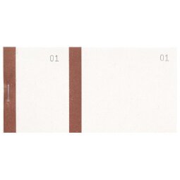 Nummerboekjes met 100 blad met dubbele nummering en gekleurde band - 6 ,6x13,5cm