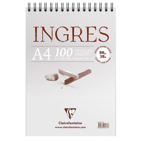 Ingres Etude bloc spiralé 100F A4 80g