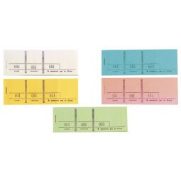 3-luik gekleurde nummerblokjes met 100 blad - 4,8x15cm