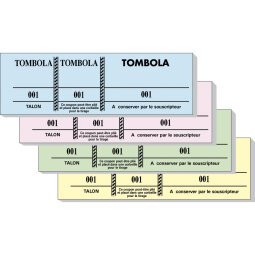 Block Tombola 3Vol.Farben 4,8X15 ass - Farben sortiert