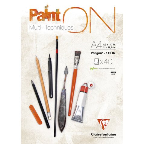 Paint'ON bloc collé 40F A4 250g