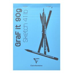 GraF'it bloc agrafé 80F A4 90g - Bleu ciel