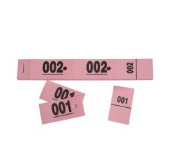 Exacompta Cloakroom Tickets - Pink